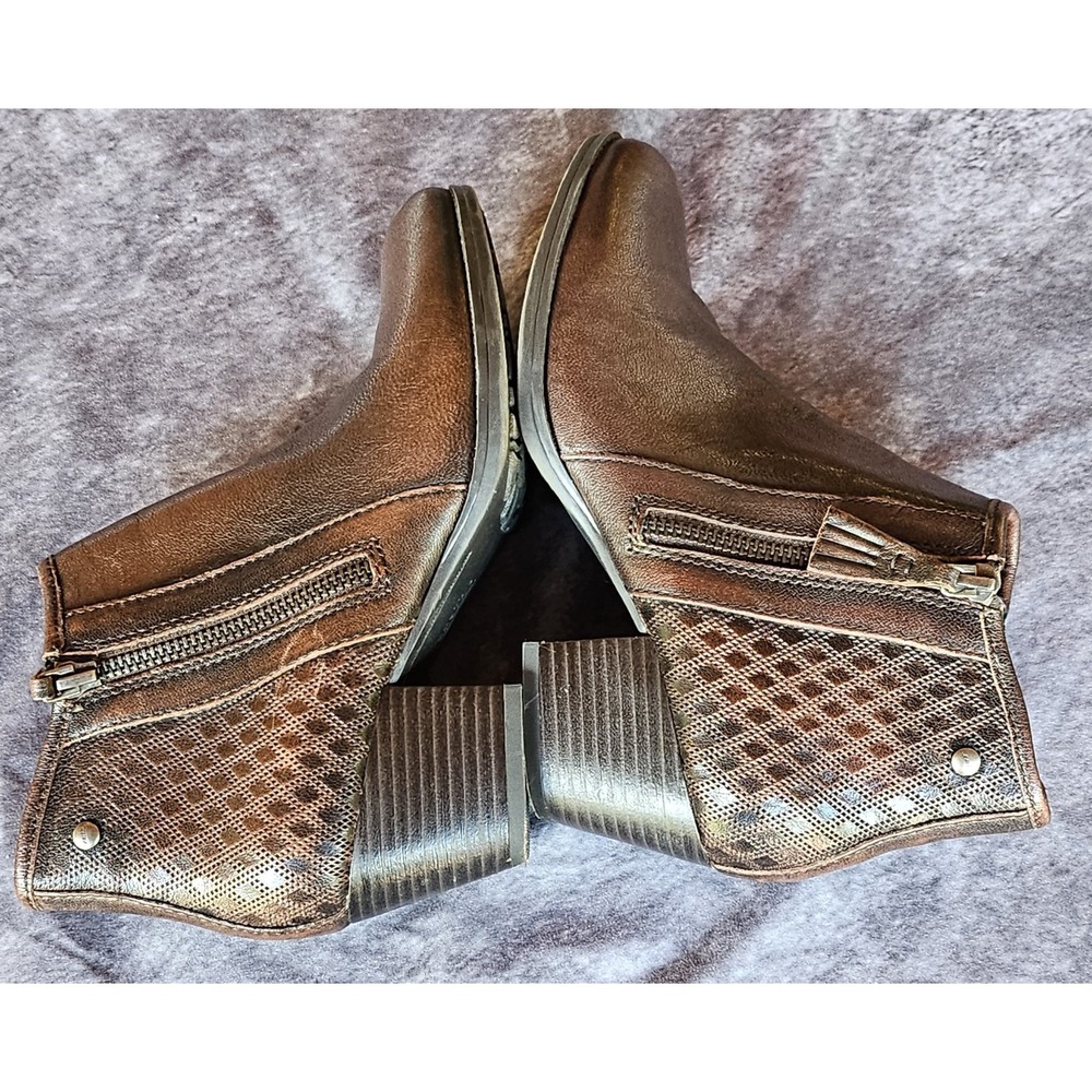 Earth Osprey Dark Leather Ankle Boots Women's SZ 7B Boho,Hippie,Festival,Western